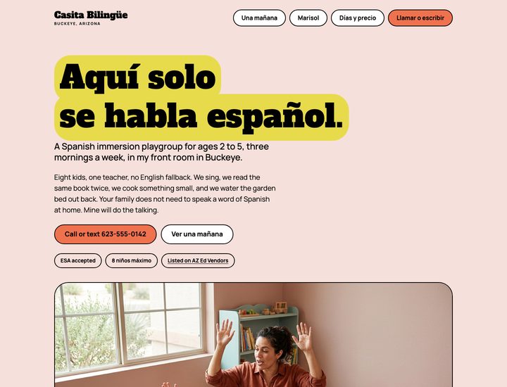 Casita Bilingüe home page